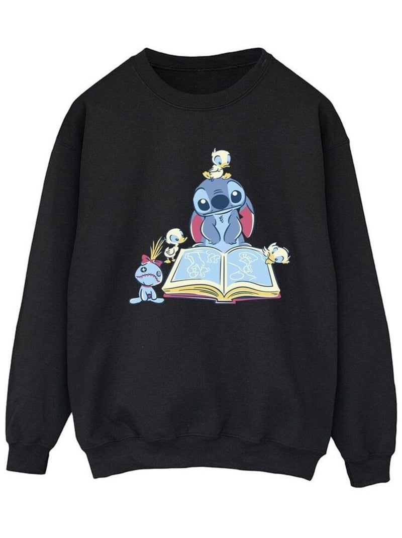 Disney - Sweat READING READING A BOOK Noir - Kiabi