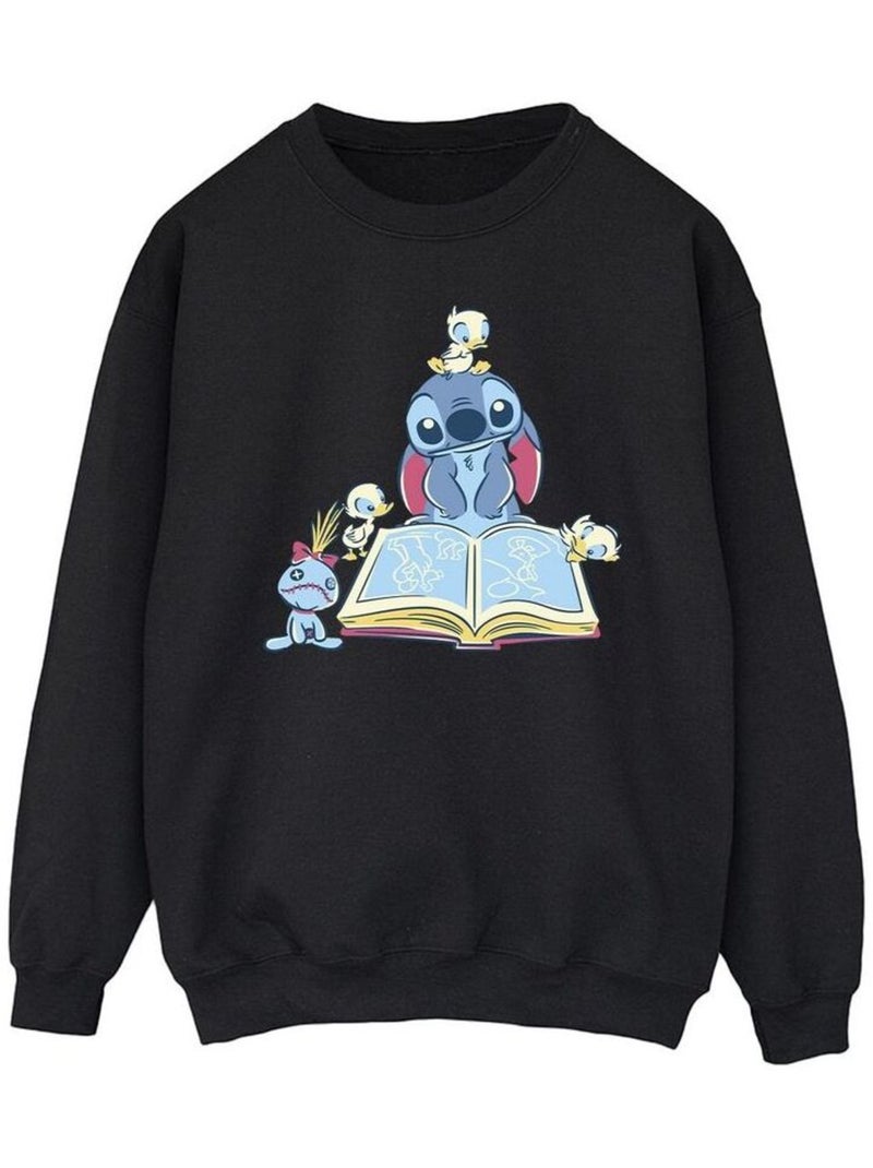 Disney - Sweat READING READING A BOOK Noir - Kiabi