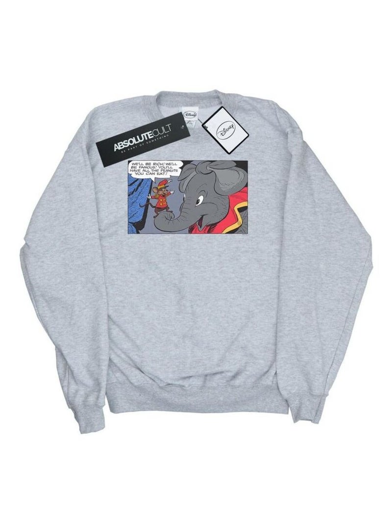 Disney - Sweat RICH AND FAMOUS Gris chiné - Kiabi