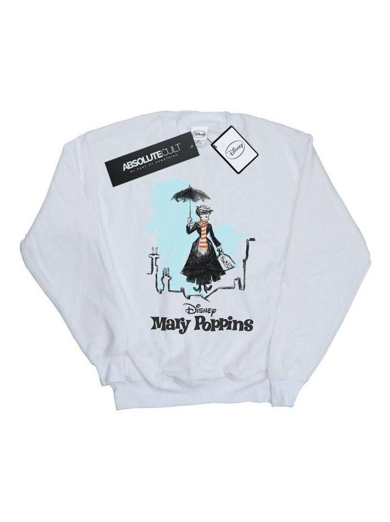 Disney - Sweat ROOFTOP LANDING Blanc - Kiabi