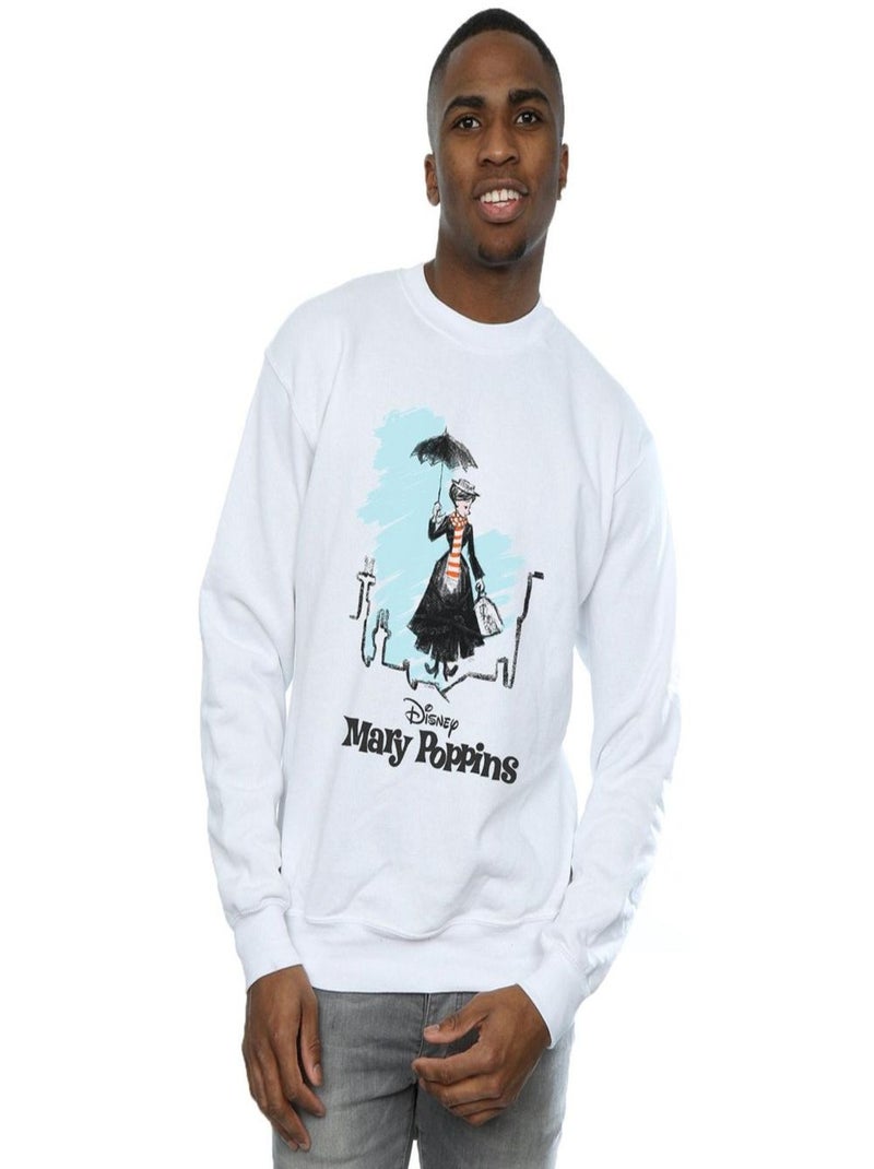 Disney - Sweat ROOFTOP LANDING Blanc - Kiabi