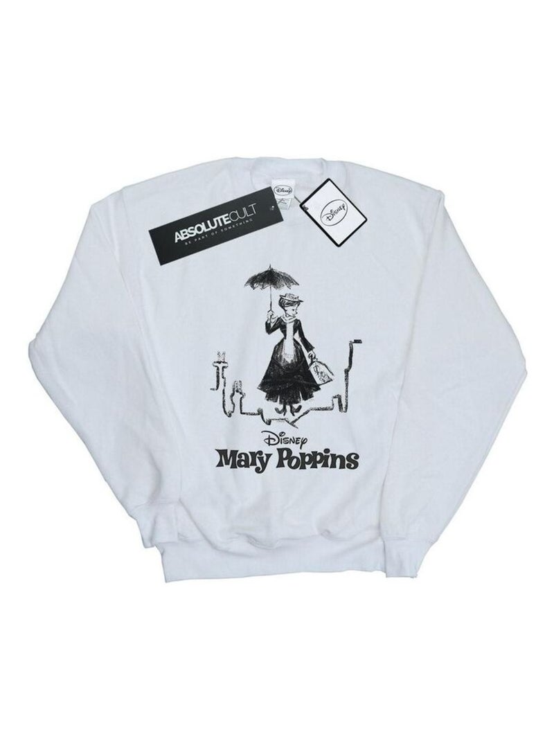 Disney - Sweat ROOFTOP LANDING Blanc - Kiabi