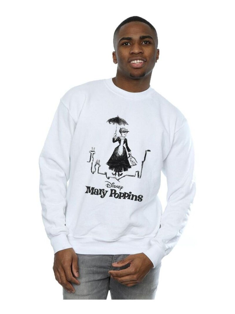 Disney - Sweat ROOFTOP LANDING Blanc - Kiabi