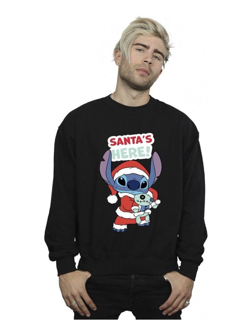 Disney - Sweat SANTA'S HERE Noir - Kiabi