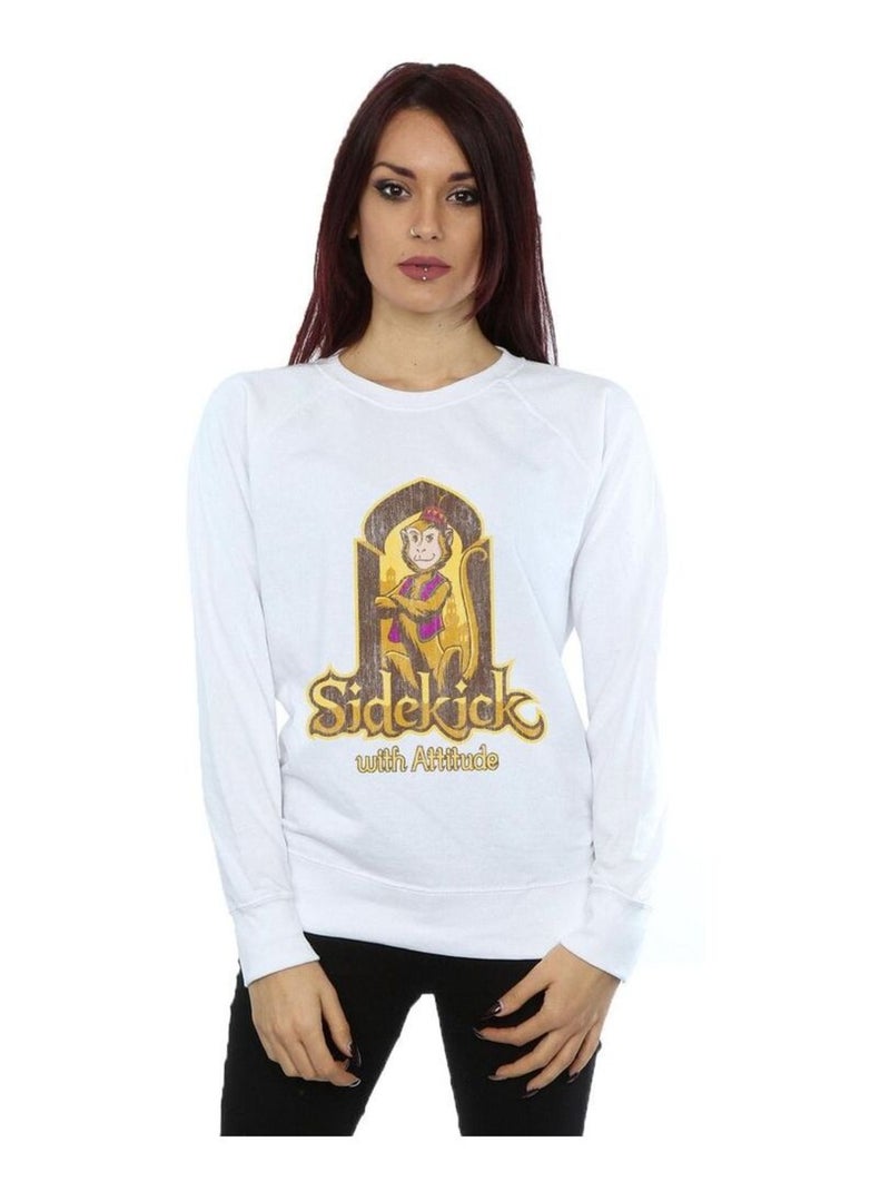 Disney - Sweat SIDEKICK ATTITUDE Blanc - Kiabi