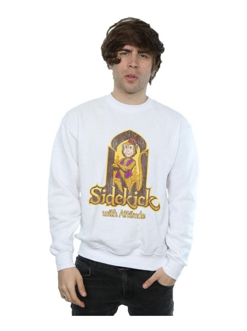 Disney - Sweat SIDEKICK ATTITUDE Blanc - Kiabi