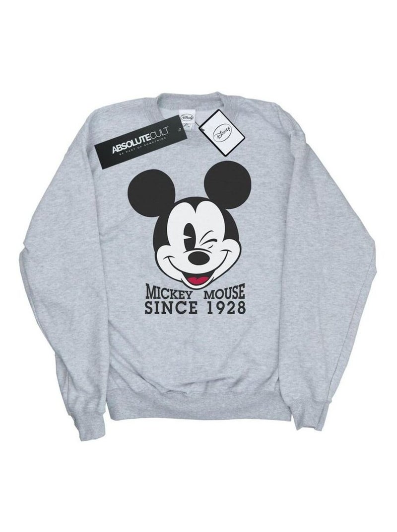 Disney - Sweat SINCE Gris chiné - Kiabi