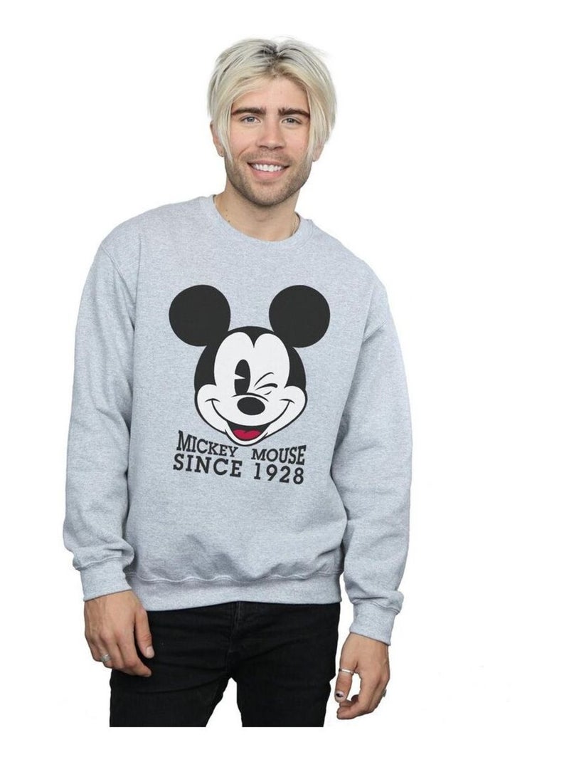 Disney - Sweat SINCE Gris chiné - Kiabi