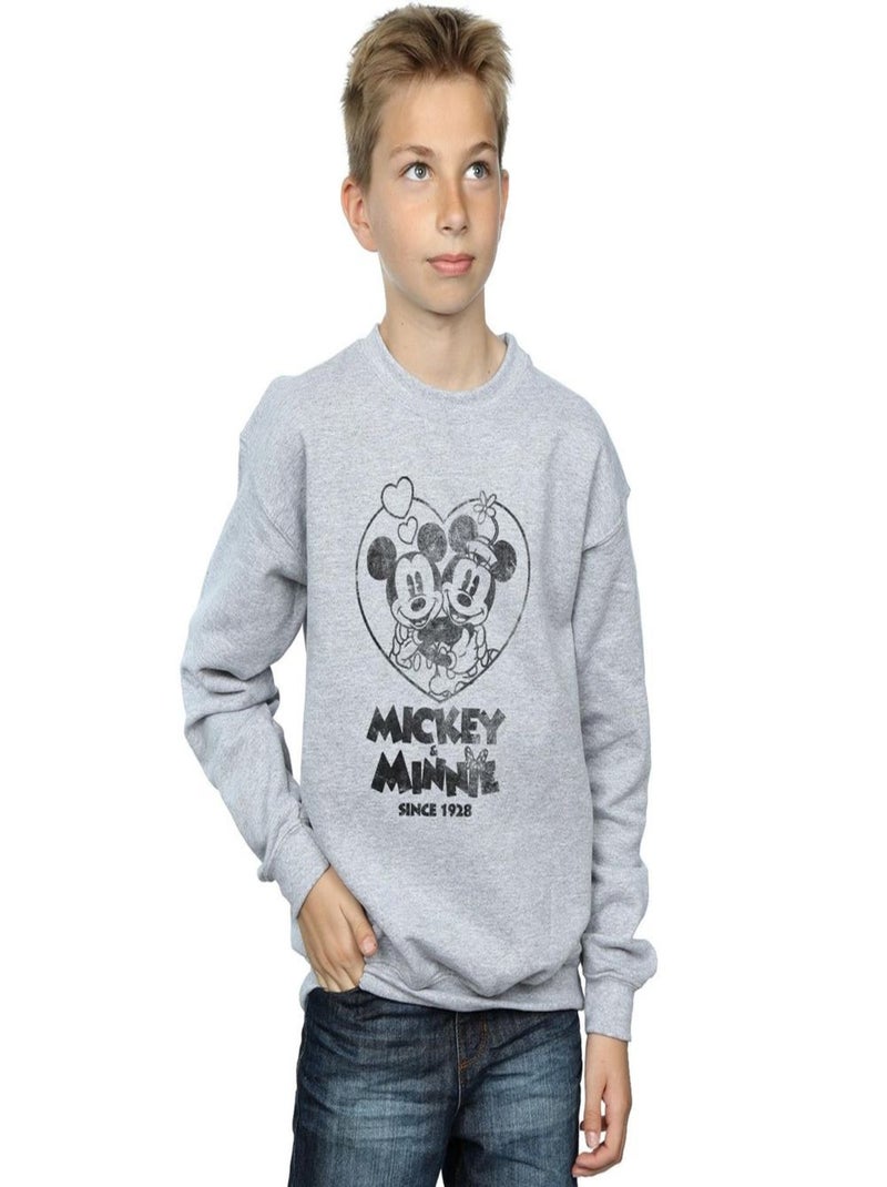 Disney - Sweat SINCE Gris chiné - Kiabi