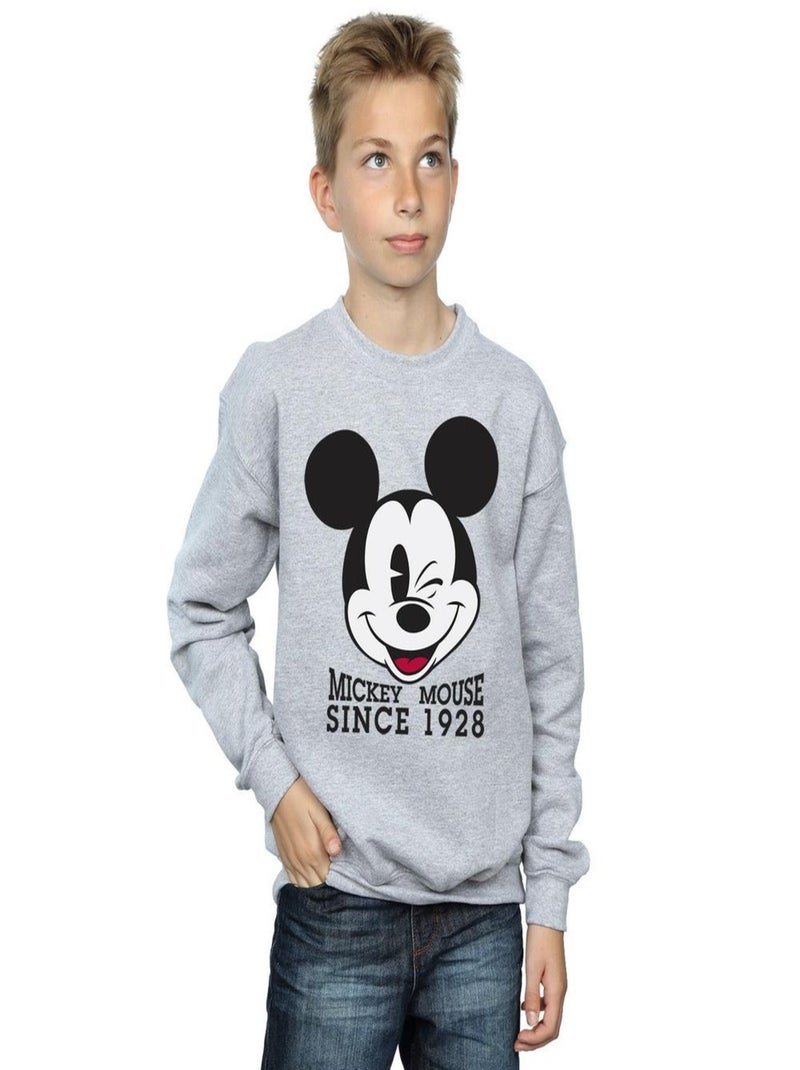 Disney - Sweat SINCE Gris chiné - Kiabi