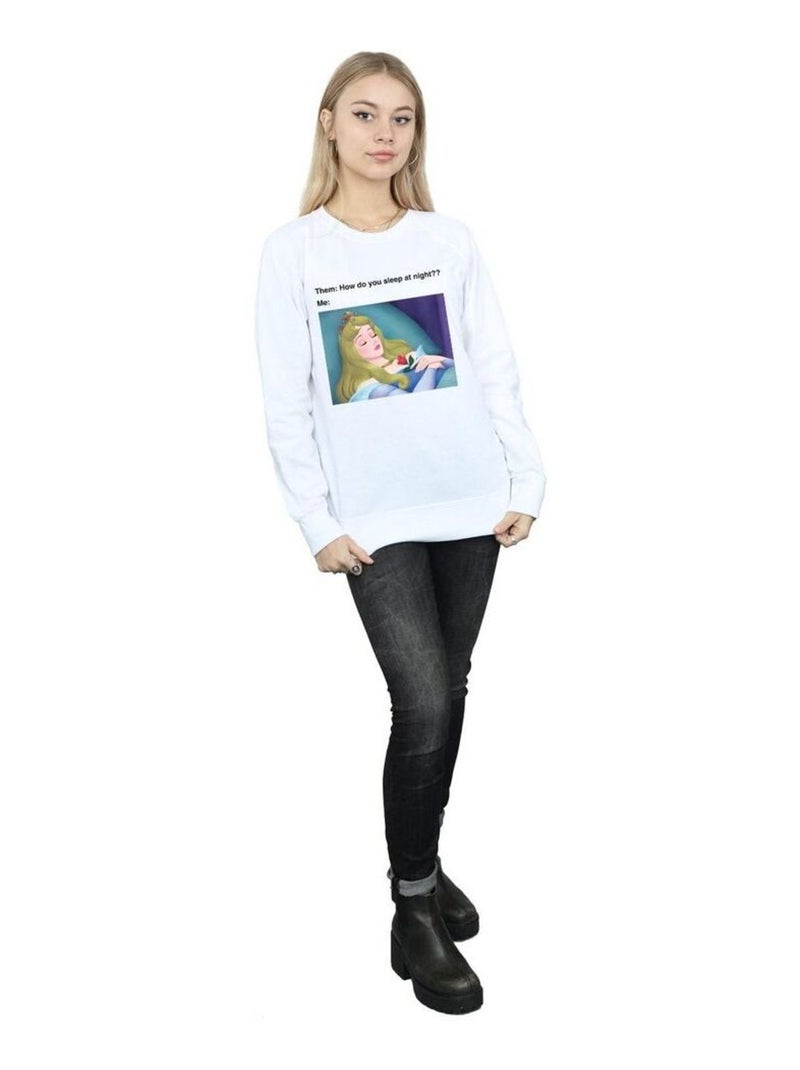 Disney - Sweat SLEEPING BEAUTY Blanc - Kiabi