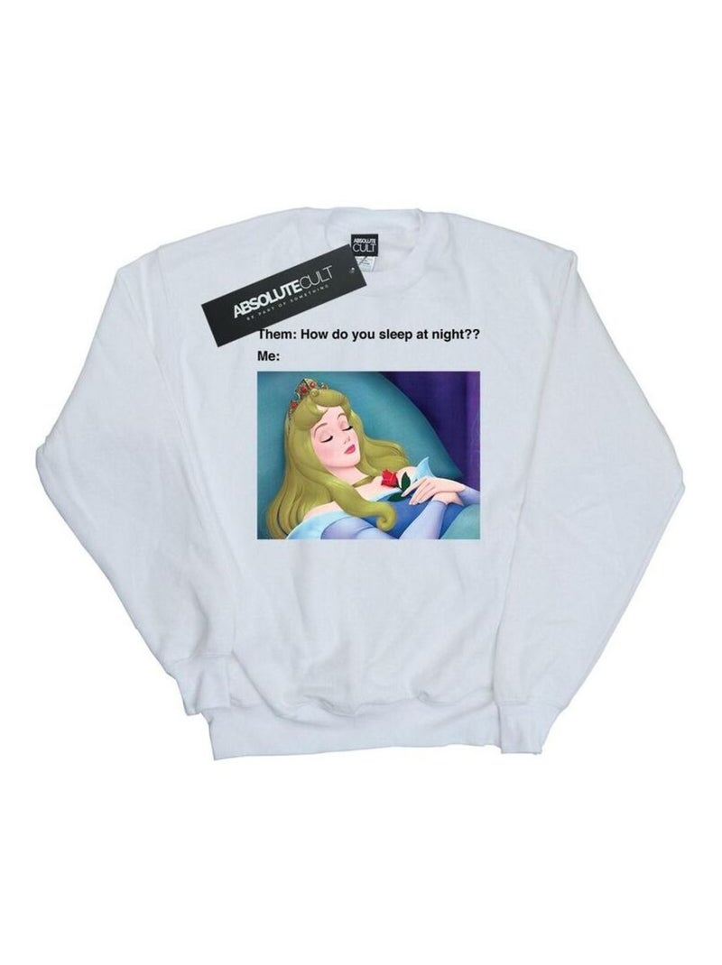 Disney - Sweat SLEEPING BEAUTY Blanc - Kiabi