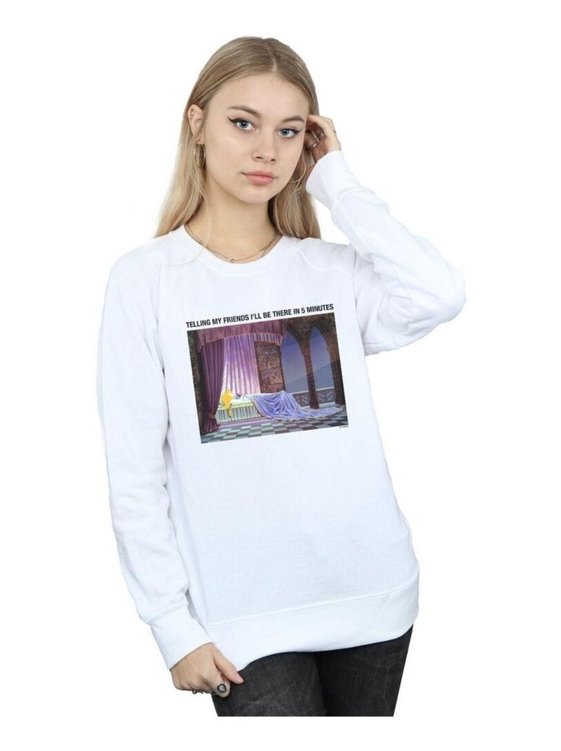 Disney - Sweat SLEEPING BEAUTY I'LL BE THERE IN Blanc - Kiabi