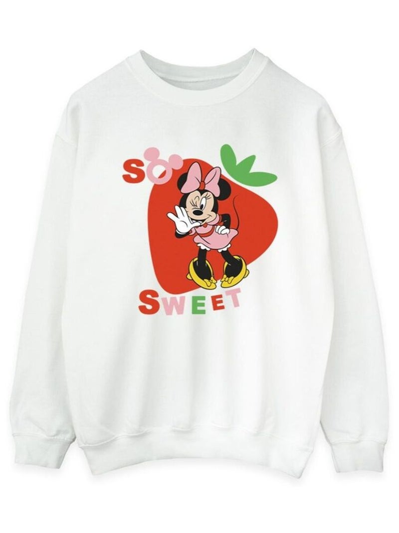 Disney - Sweat SO SWEET STRAWBERRY Blanc - Kiabi