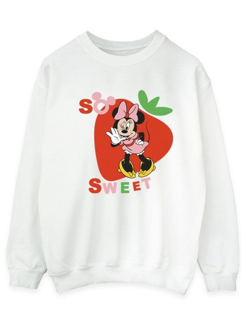 Disney - Sweat SO SWEET STRAWBERRY Blanc - Kiabi