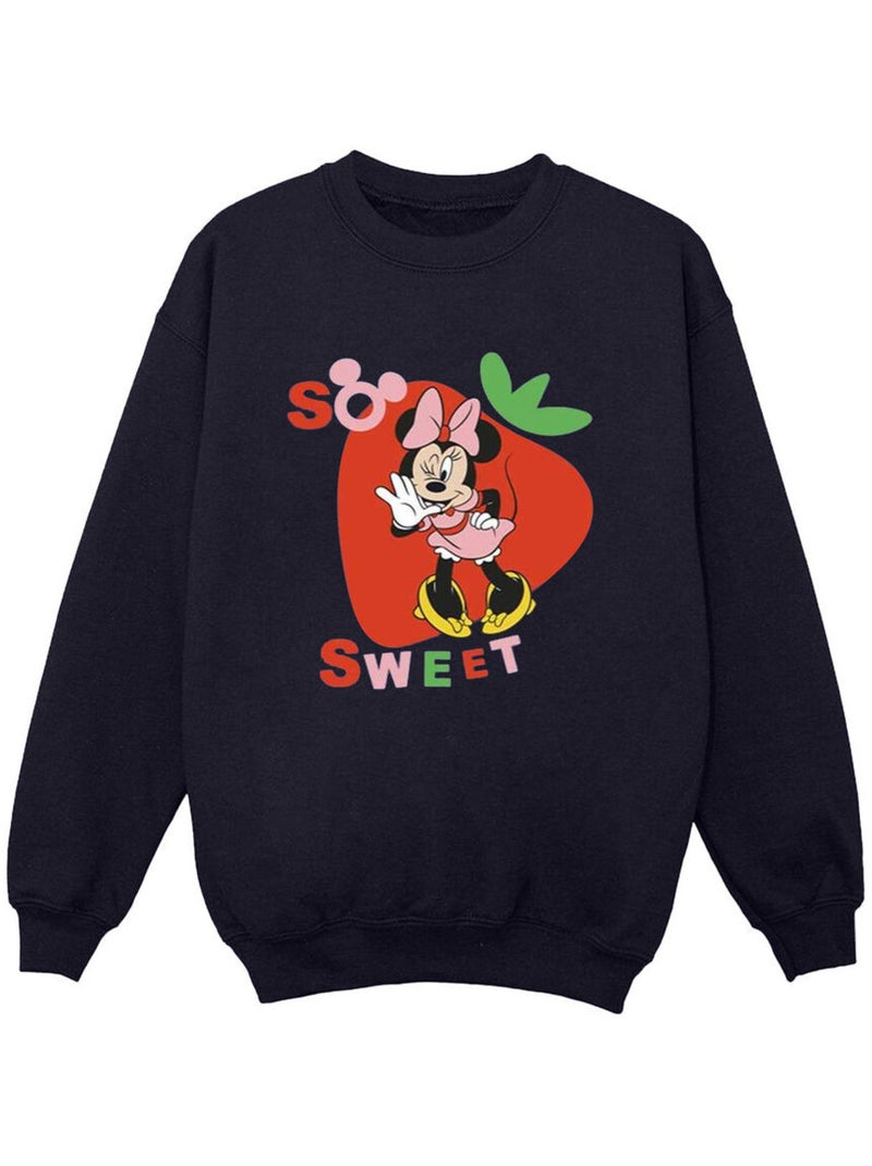 Disney - Sweat SO SWEET STRAWBERRY Bleu marine - Kiabi