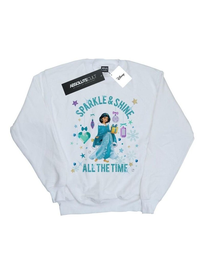 Disney - Sweat SPARKLE AND SHINE Blanc - Kiabi