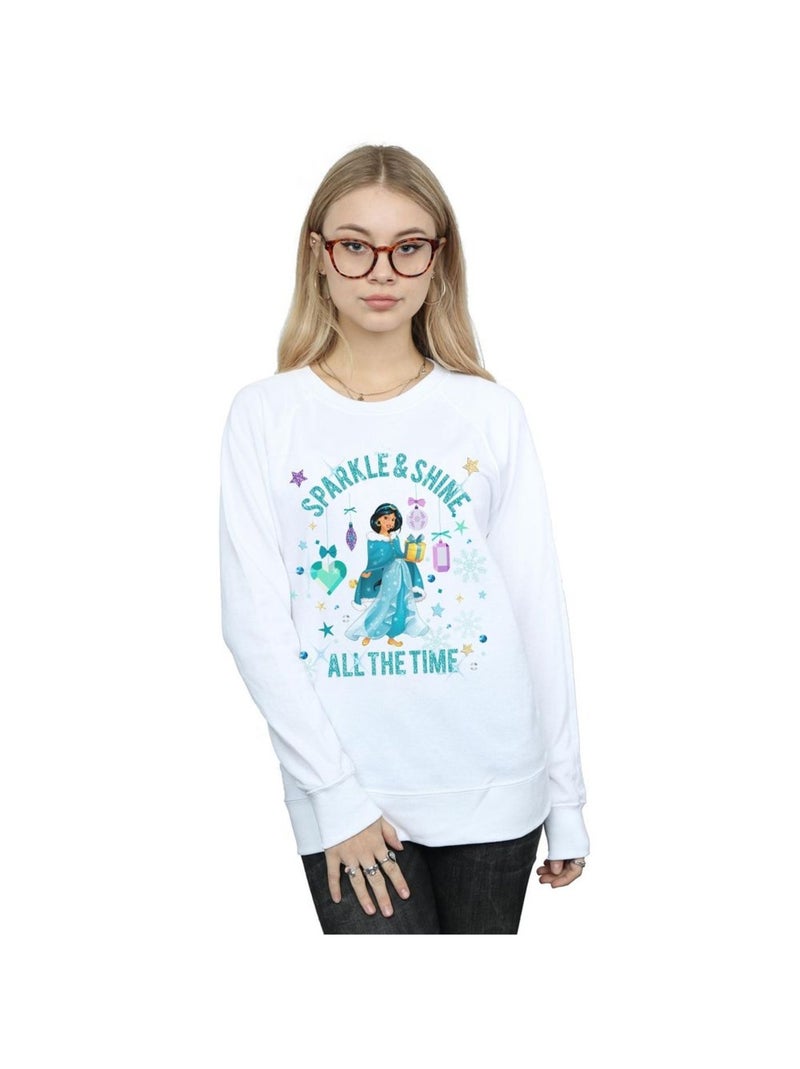 Disney - Sweat SPARKLE AND SHINE Blanc - Kiabi