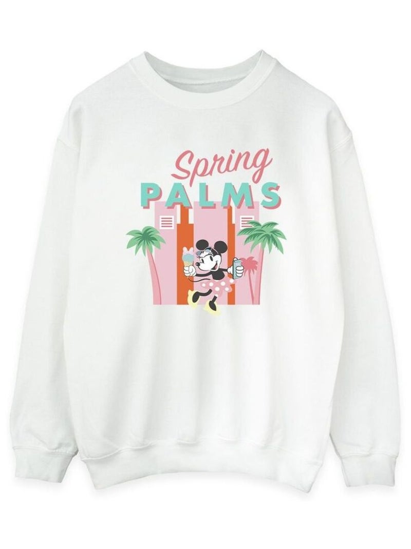 Disney - Sweat SPRING PALMS Blanc - Kiabi