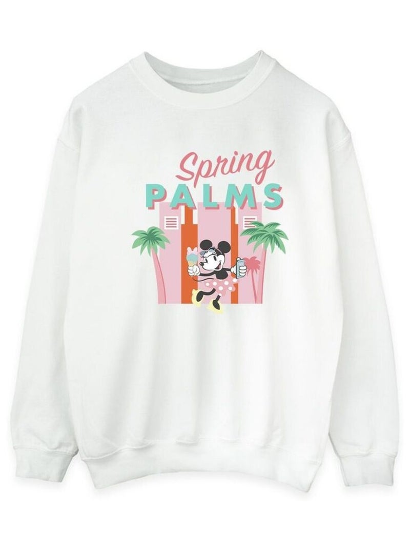 Disney - Sweat SPRING PALMS Blanc - Kiabi