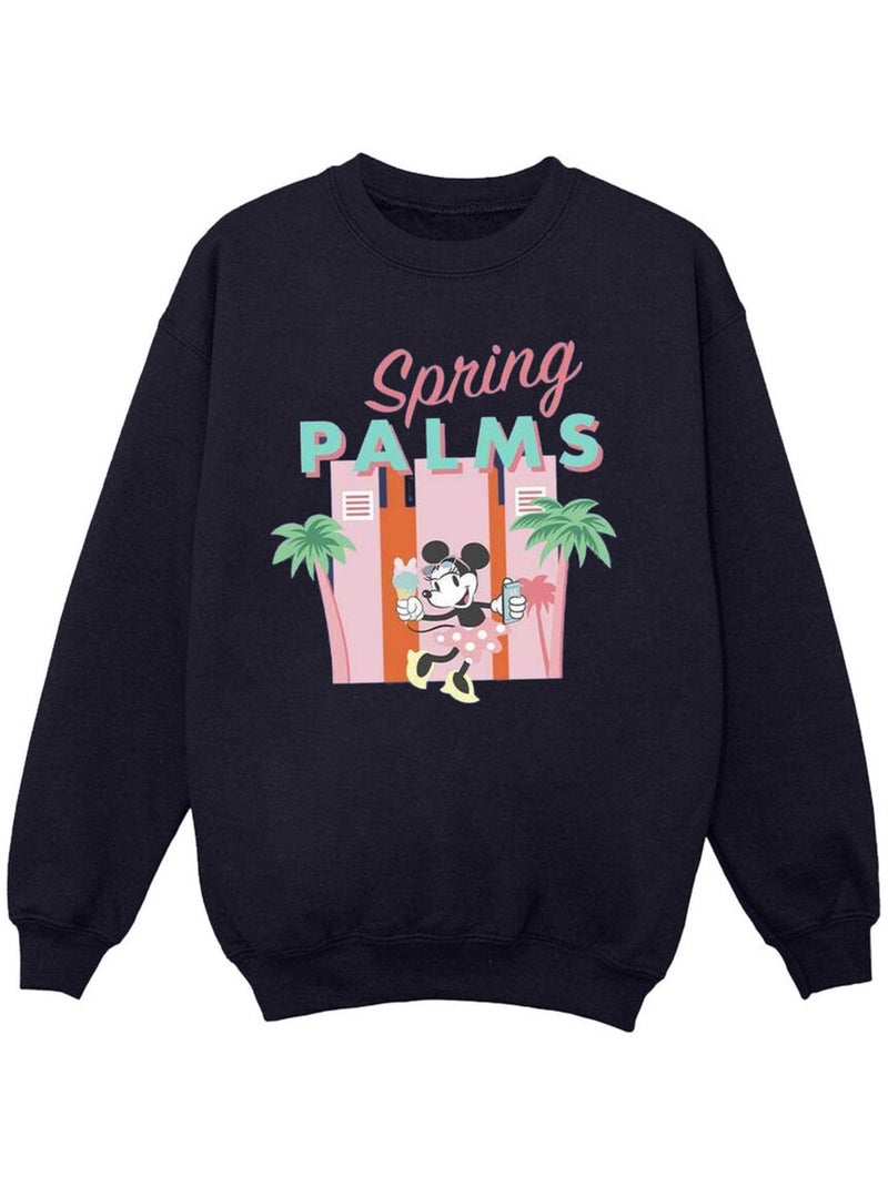 Disney - Sweat SPRING PALMS Bleu marine - Kiabi
