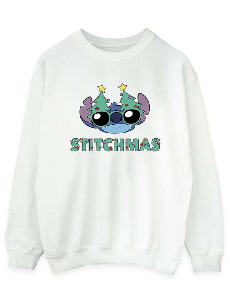 Disney - Sweat STITCHMAS Blanc - Kiabi