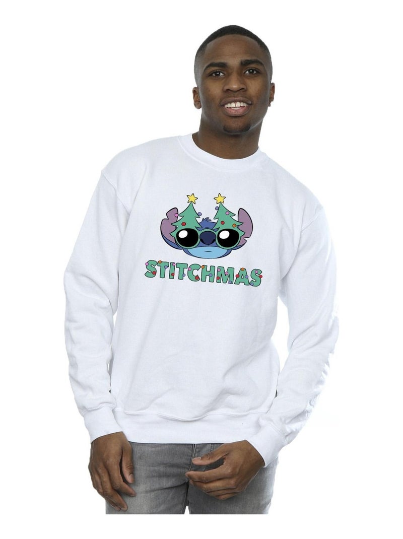 Disney - Sweat STITCHMAS Blanc - Kiabi