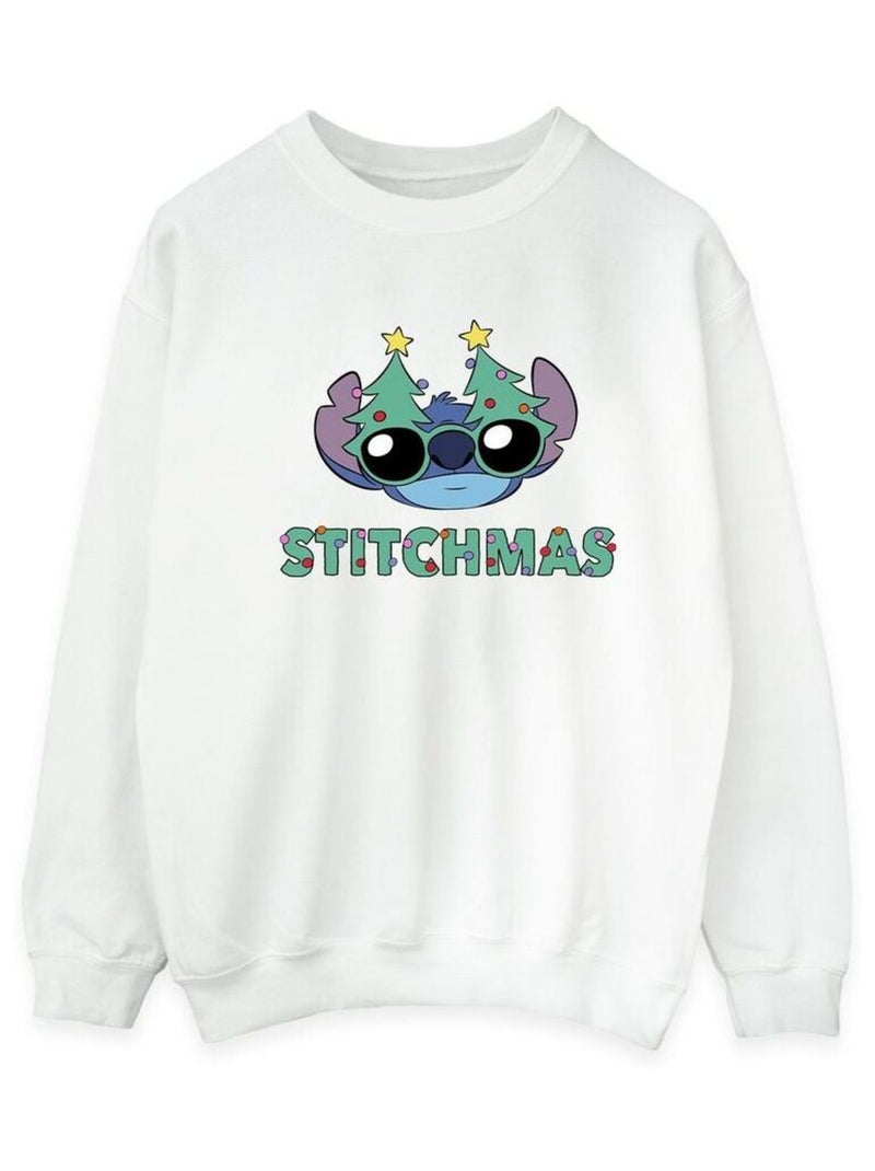 Disney - Sweat STITCHMAS Blanc - Kiabi
