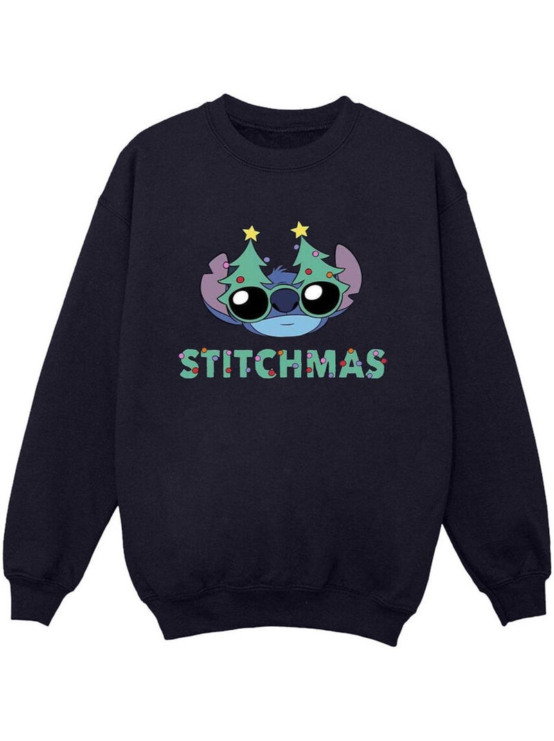 Disney - Sweat STITCHMAS Bleu marine - Kiabi