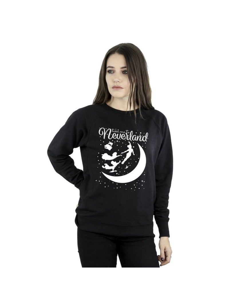 Disney - Sweat TAKE ME TO NEVERLAND Noir - Kiabi