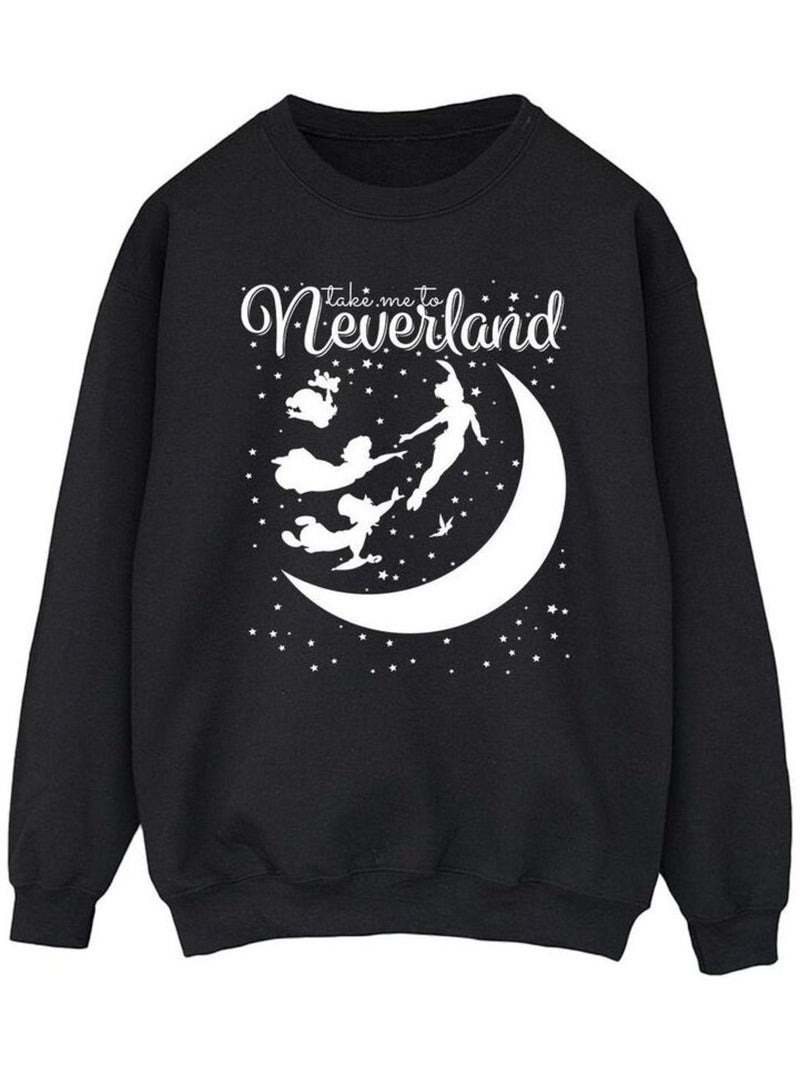 Disney - Sweat TAKE ME TO NEVERLAND Noir - Kiabi