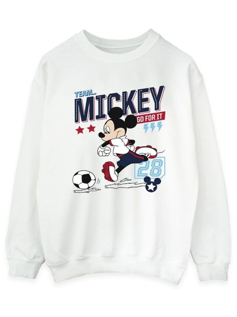 Disney - Sweat TEAM FOOTBALL Blanc - Kiabi