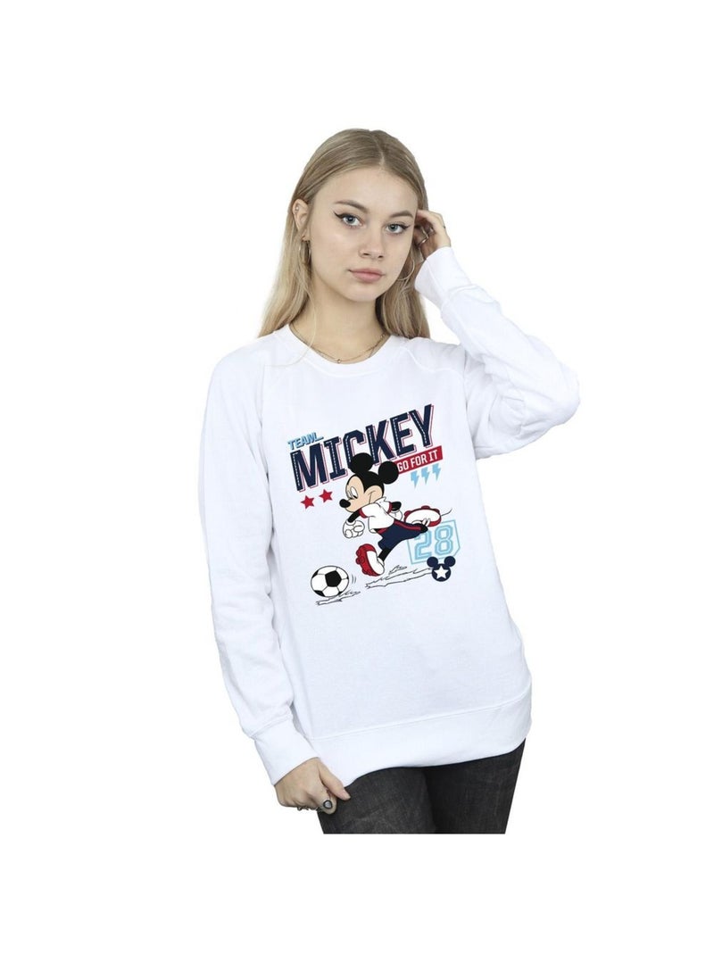 Disney - Sweat TEAM FOOTBALL Blanc - Kiabi