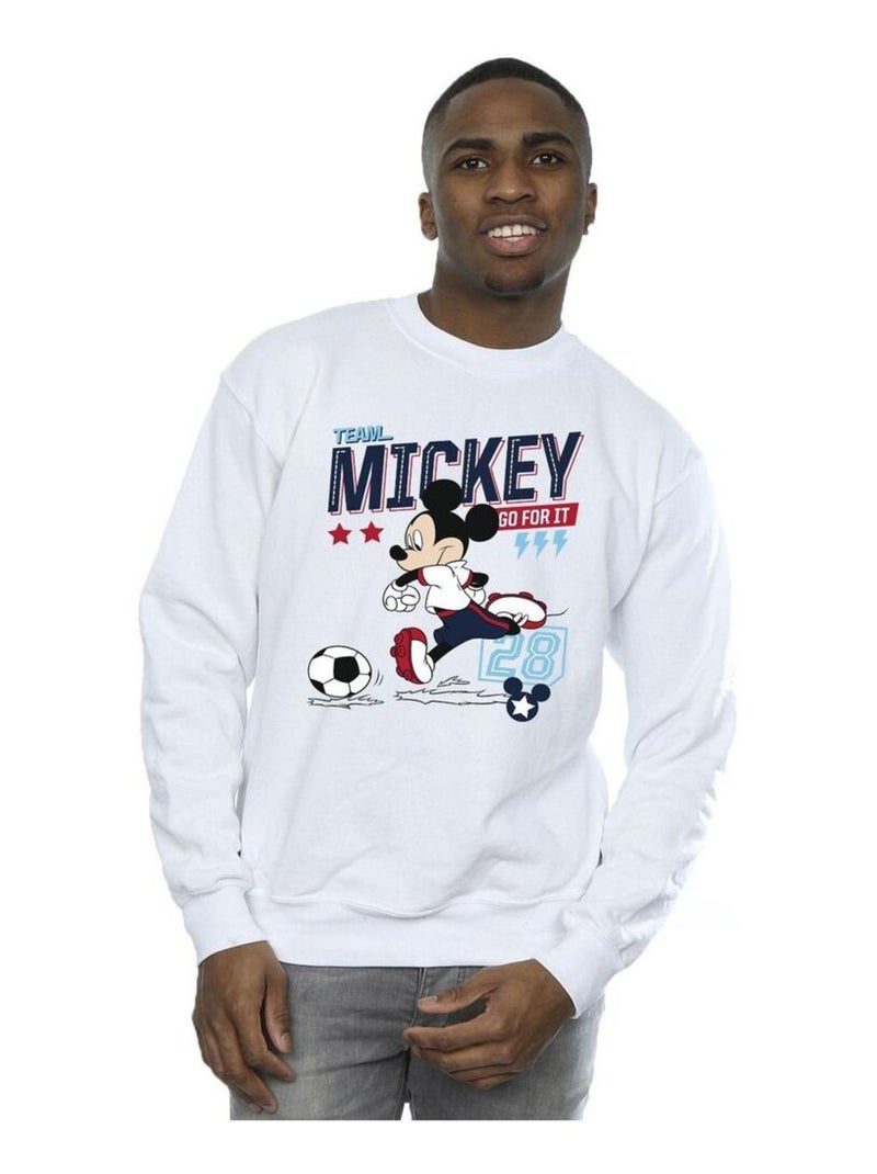 Disney - Sweat TEAM FOOTBALL Blanc - Kiabi