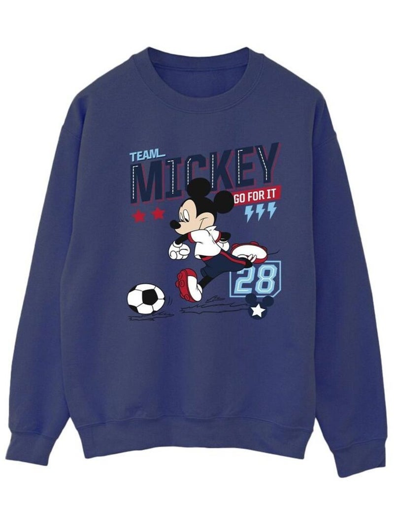 Disney - Sweat TEAM FOOTBALL Bleu marine - Kiabi