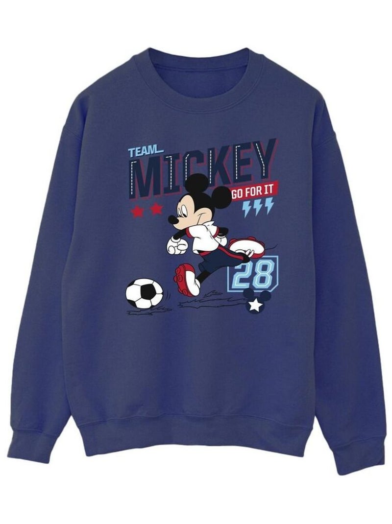 Disney - Sweat TEAM FOOTBALL Bleu marine - Kiabi