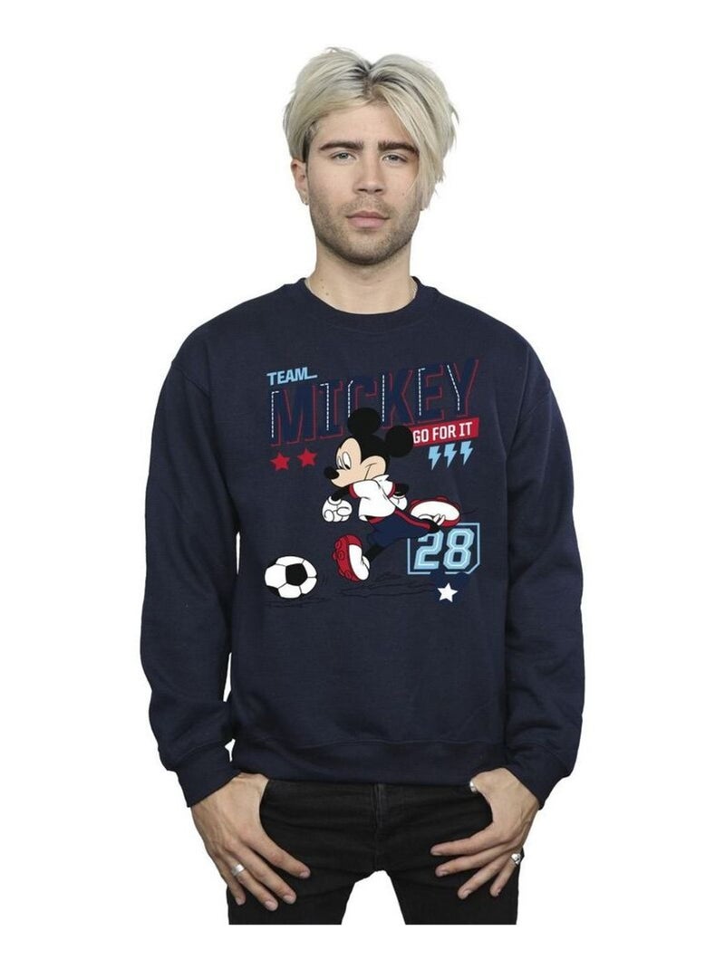 Disney - Sweat TEAM FOOTBALL Bleu marine - Kiabi