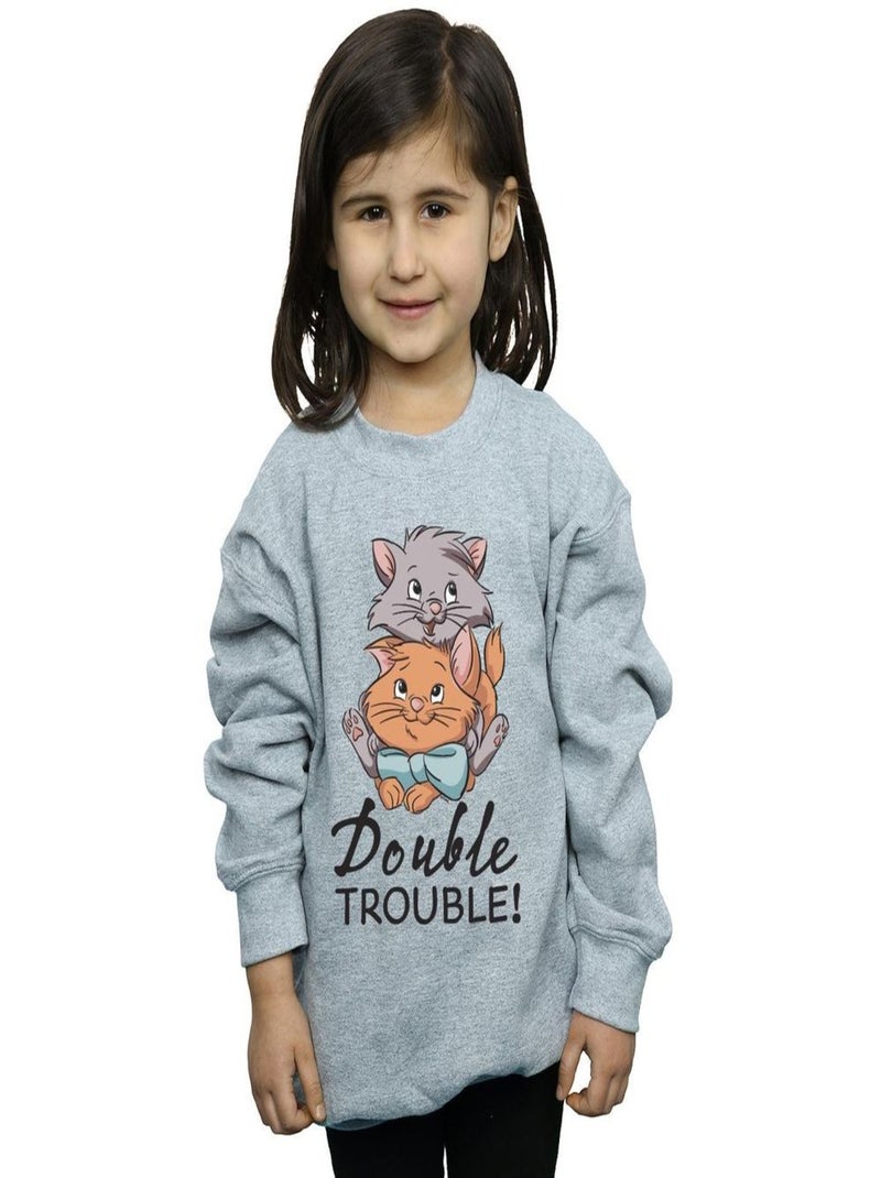 Disney - Sweat THE ARISTOCATS DOUBLE TROUBLE Gris chiné - Kiabi