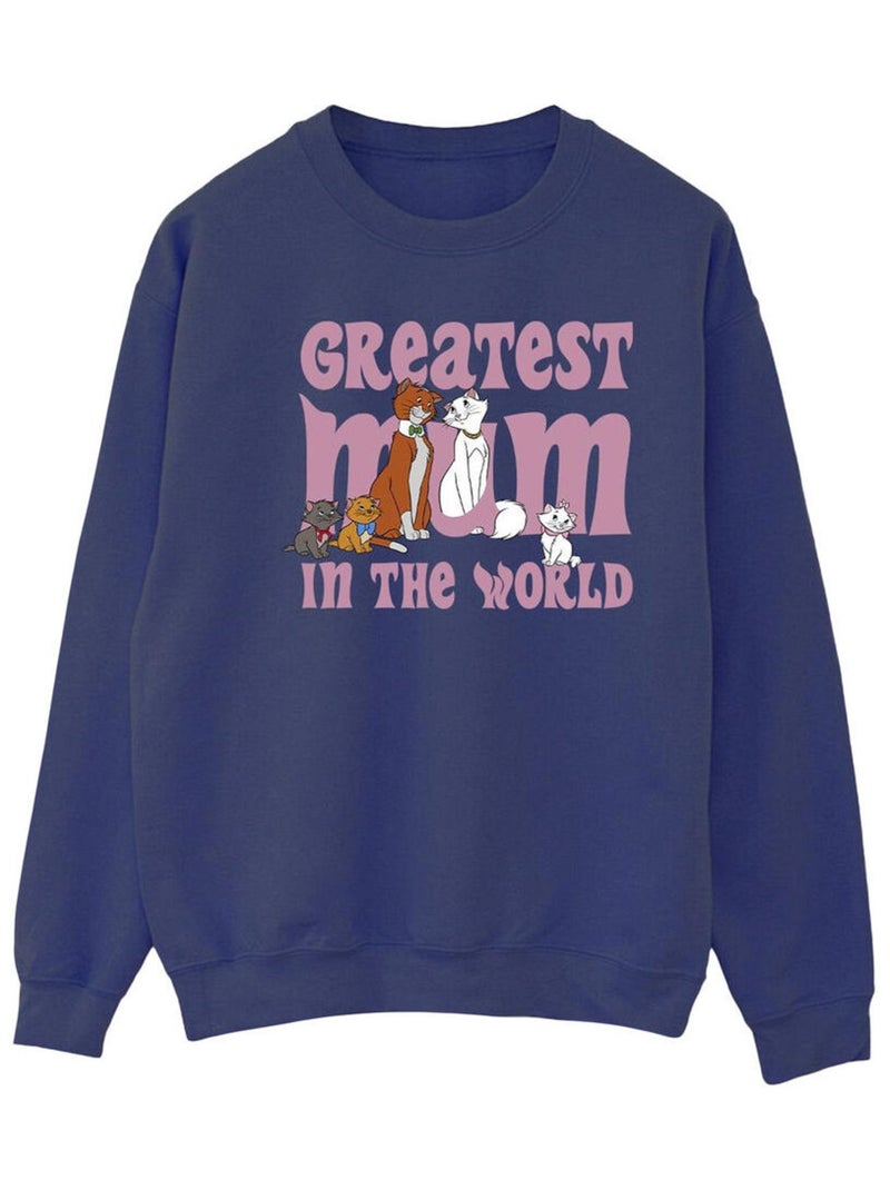 Disney - Sweat THE ARISTOCATS GREATEST MUM Bleu marine - Kiabi