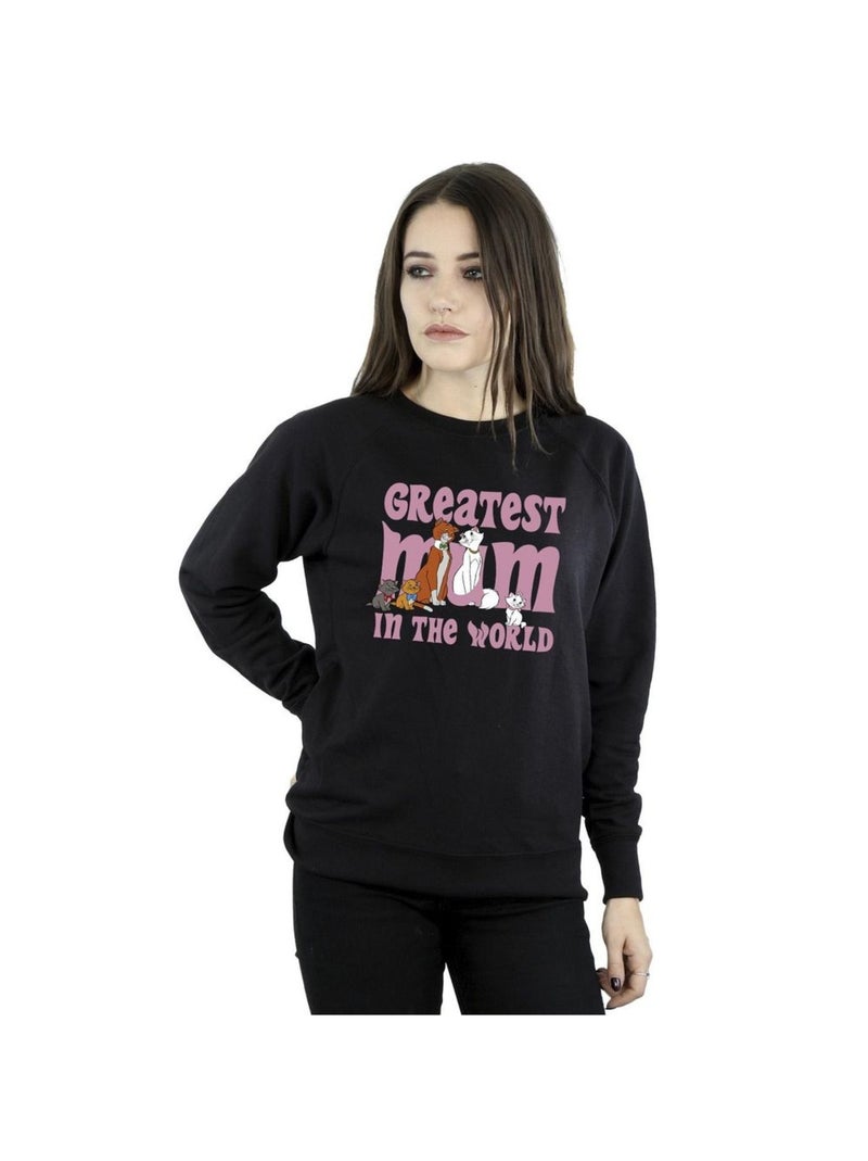 Disney - Sweat THE ARISTOCATS GREATEST MUM Noir - Kiabi