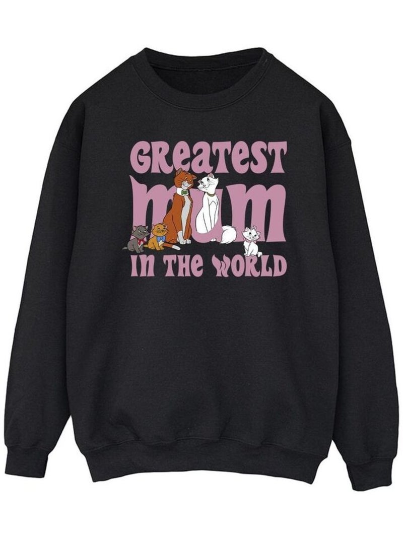 Disney - Sweat THE ARISTOCATS GREATEST MUM Noir - Kiabi