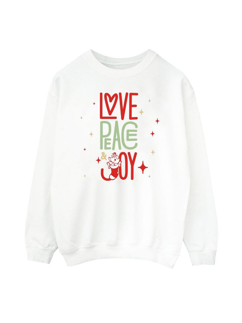 Disney - Sweat THE ARISTOCATS LOVE PEACE JOY Blanc - Kiabi