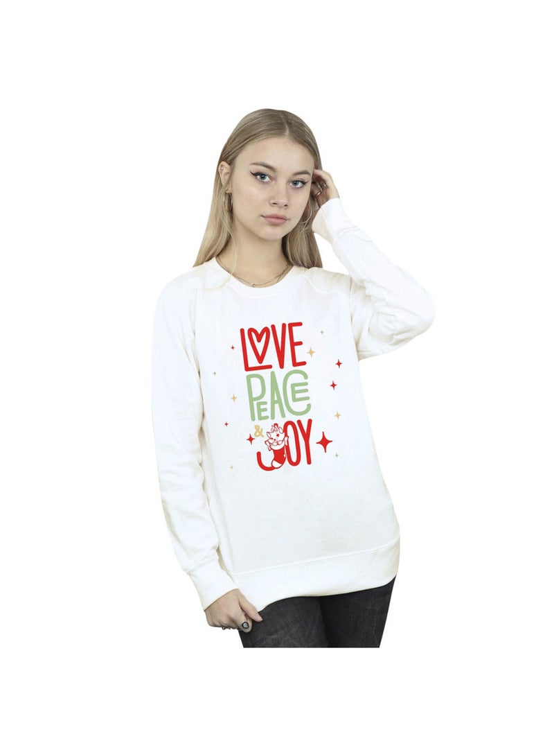 Disney - Sweat THE ARISTOCATS LOVE PEACE JOY Blanc - Kiabi