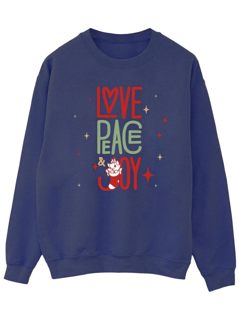 Disney - Sweat THE ARISTOCATS LOVE PEACE JOY Bleu marine - Kiabi