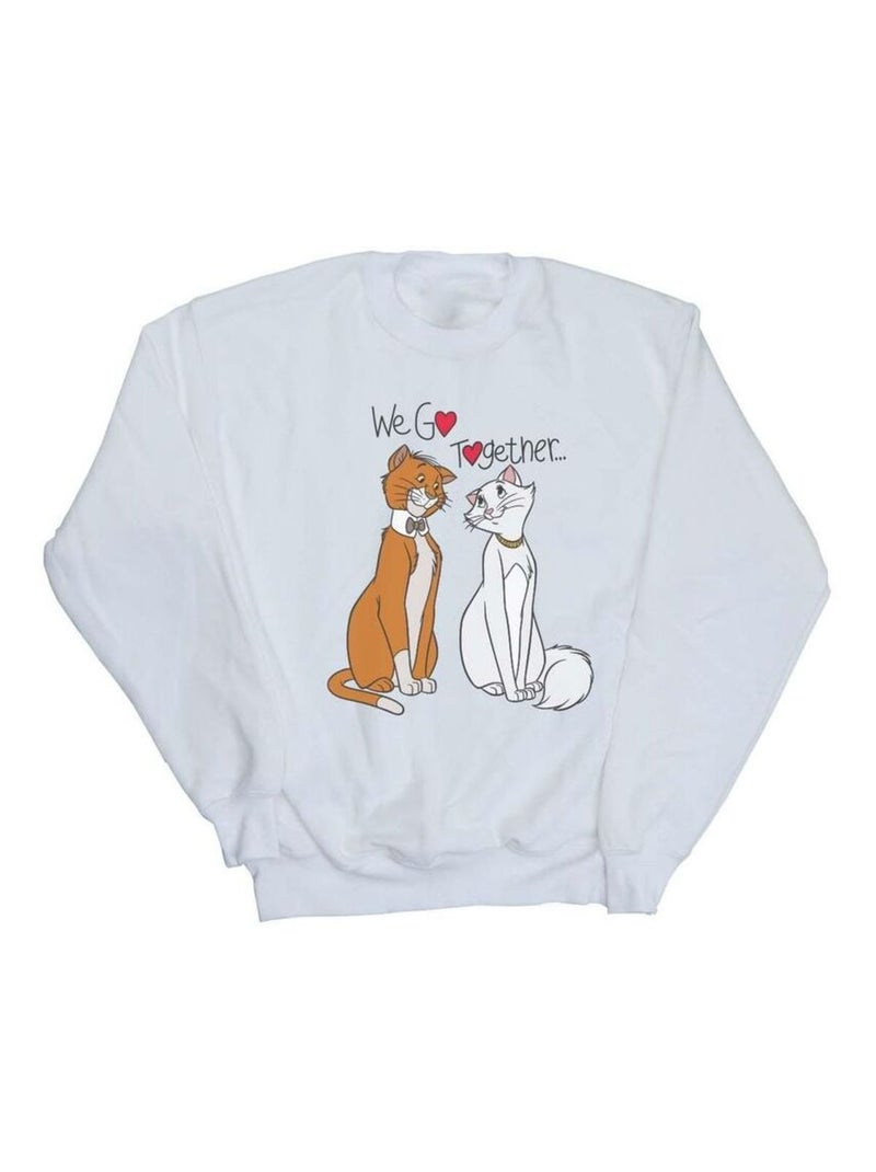 Disney - Sweat THE ARISTOCATS WE GO TOGETHER Blanc - Kiabi