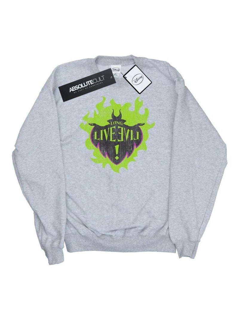 Disney - Sweat THE DESCENDANTS LONG LIVE Gris chiné - Kiabi