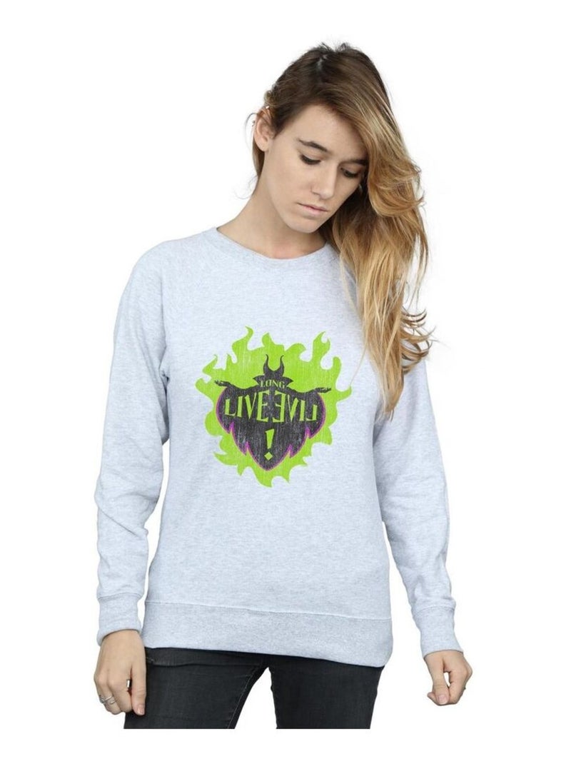 Disney - Sweat THE DESCENDANTS LONG LIVE Gris chiné - Kiabi