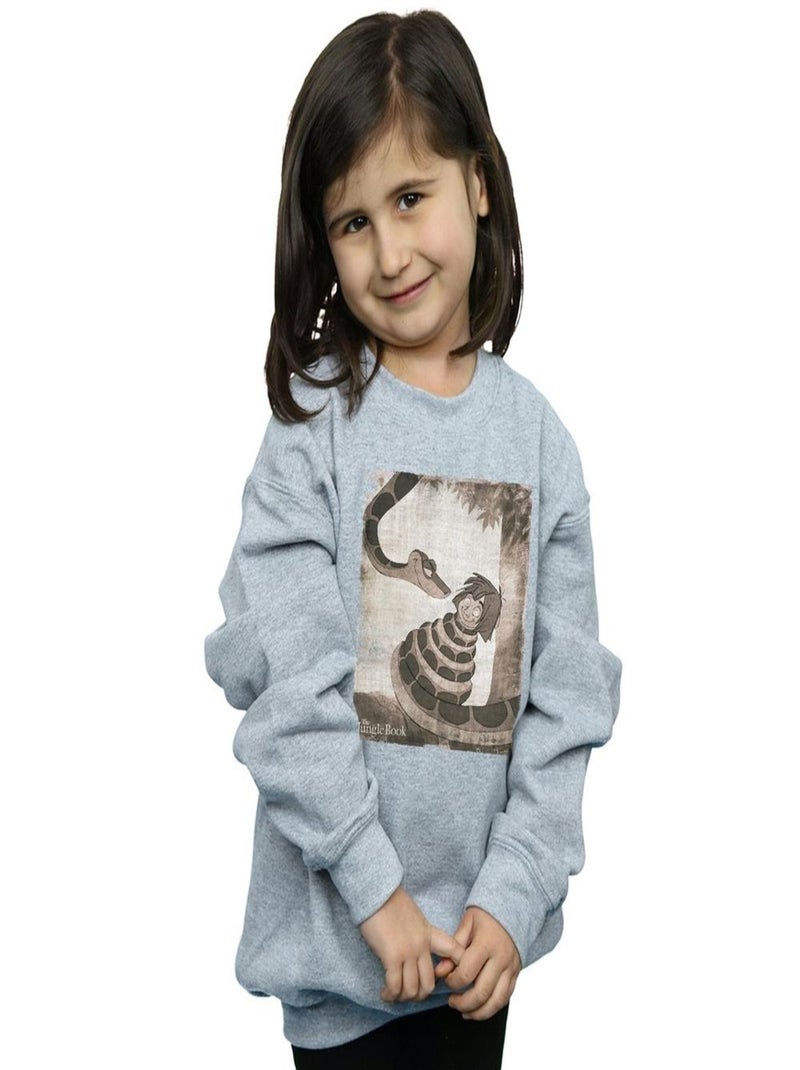 Disney - Sweat THE JUNGLE BOOK HYPNOSIS Gris chiné - Kiabi