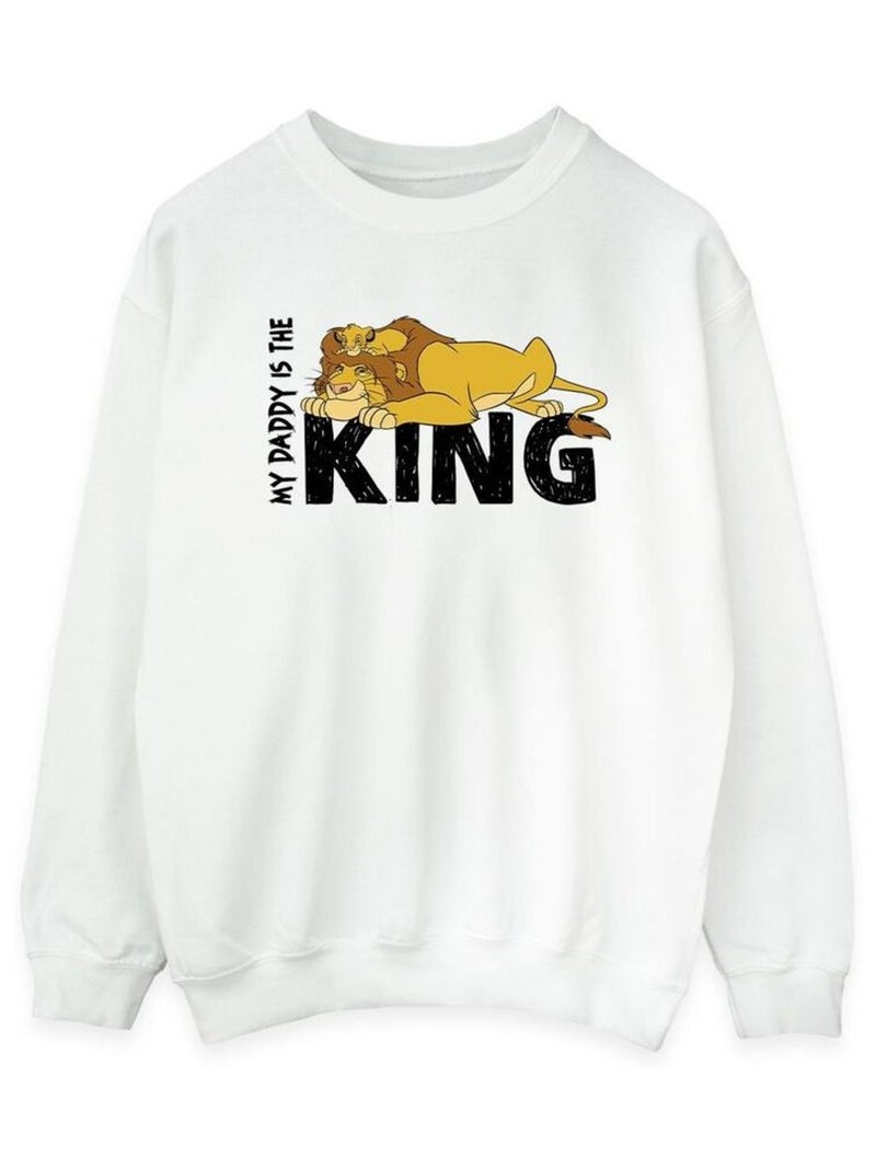 Disney - Sweat THE LION KING DADDY IS KING Blanc - Kiabi