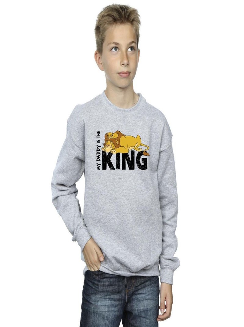 Disney - Sweat THE LION KING DADDY IS KING Gris chiné - Kiabi